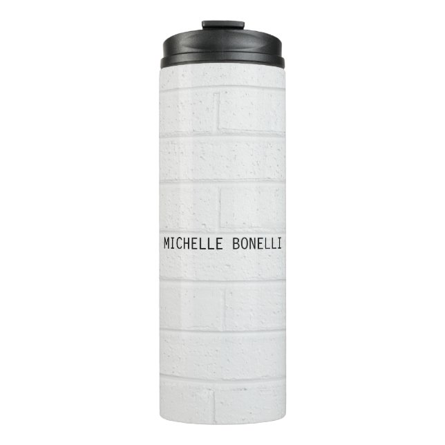 Bouteilles Isothermes Briques murales grises Conception Plaque lisible M (Devant)