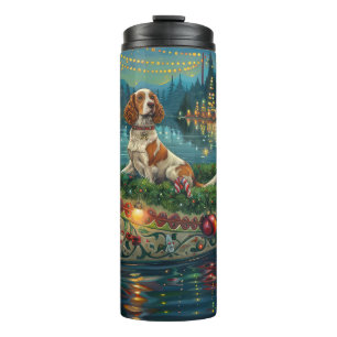 Bouteilles Isothermes Brittany Spaniel Noël Festive Voyage