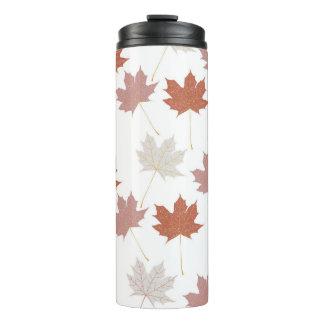 Bouteilles Isothermes Brown rouge automne Floral Feuille Y2K Motif