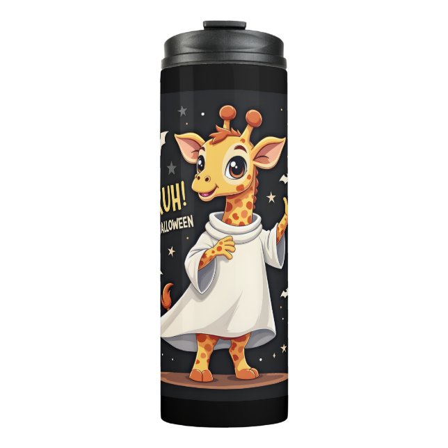 Bouteilles Isothermes Bruh Son Halloween drôle Dabbing Ghost Giraffe Lon (Devant)