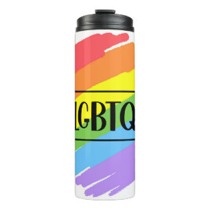 Bouteilles Isothermes Brushstrokes LGBTQ Arc-en-ciel