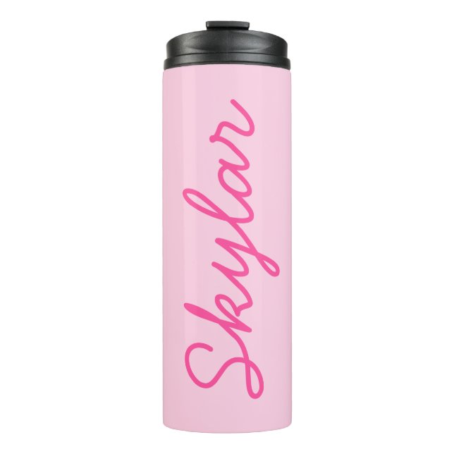 Bouteilles Isothermes Bubble Gum rose Hot rose Nom Curseur personnalisé (Devant)