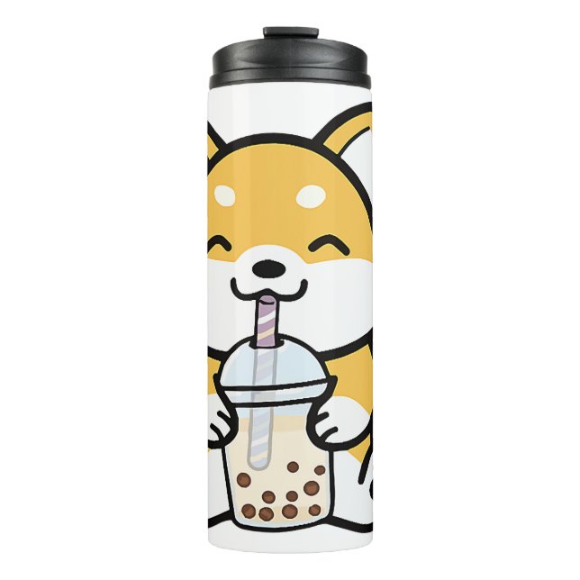 Bouteilles Isothermes Buble Tea Boba Corgi (Devant)