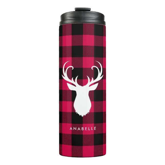 Bouteilles Isothermes Buffalo Plaid and Deer (Devant)