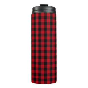 Bouteilles Isothermes Buffalo plaid Motif noir et rouge