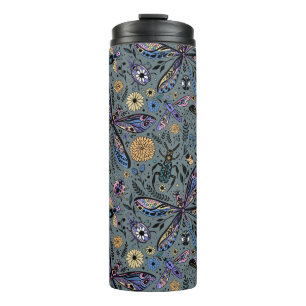 Bouteilles Isothermes Bugs de Doodle sur le gris de latte