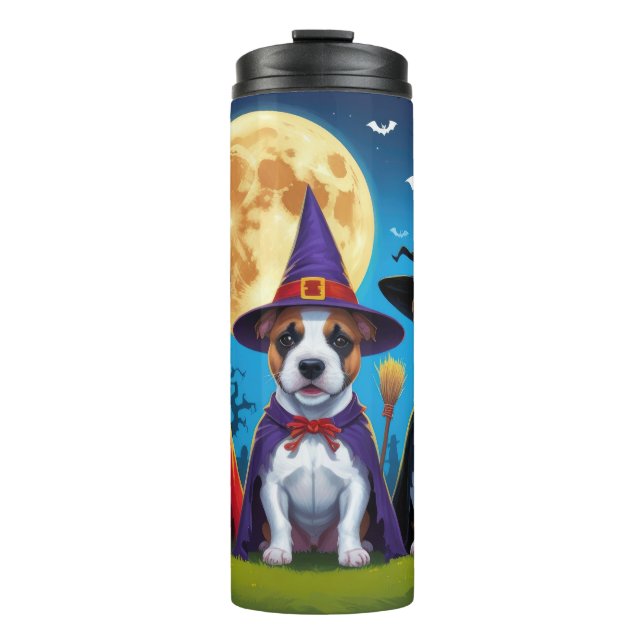 Bouteilles Isothermes Bull Terrier Chiens Citrouille Halloween Funny (Devant)
