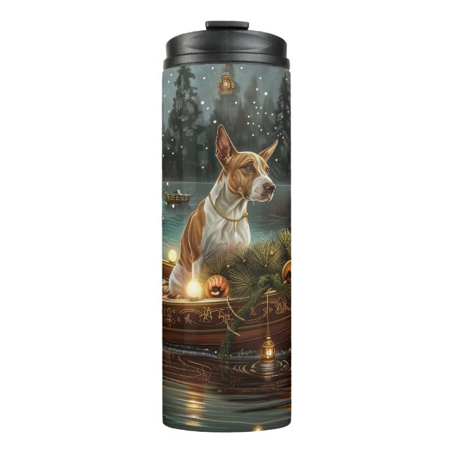 Bouteilles Isothermes Bull Terrier Noël Festive Voyage (Devant)