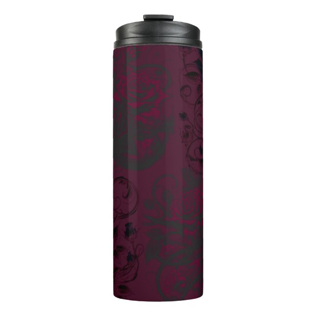 Bouteilles Isothermes Burgundy & Black Dark Garden Gothique Glam (Devant)