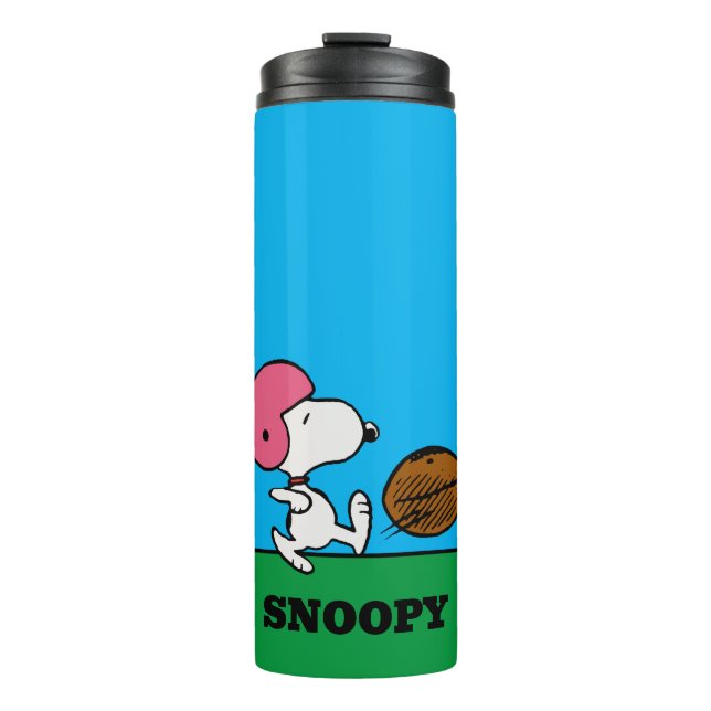 Bouteilles Isothermes cacahuètes | Snoopy Football Kicker (Devant)