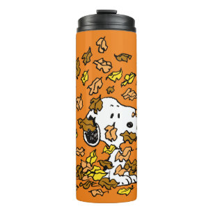 Bouteilles Isothermes cacahuètes   Snoopy Pile de Feuilles