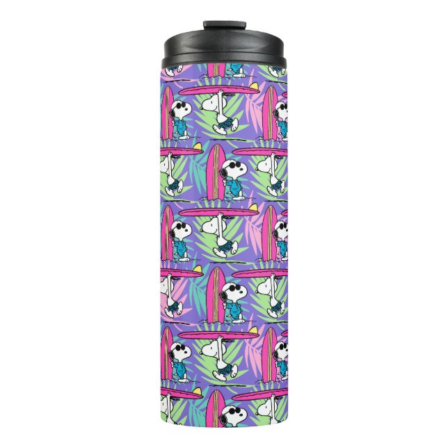 Bouteilles Isothermes cacahuètes | Snoopy Purple Surf Motif (Devant)