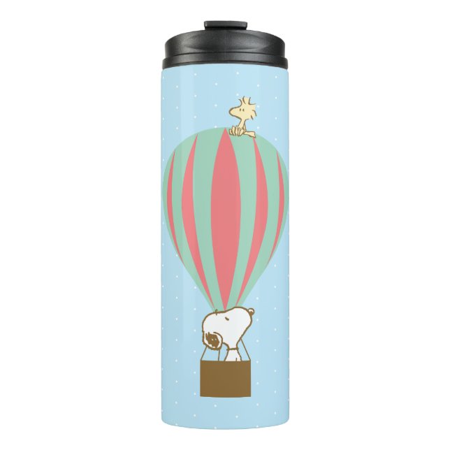 Bouteilles Isothermes cacahuètes | Snoopy & Woodstock Hot Air Balloon (Devant)