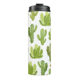 Bouteilles Isothermes Cactus du désert vert : Aquarelle transparente