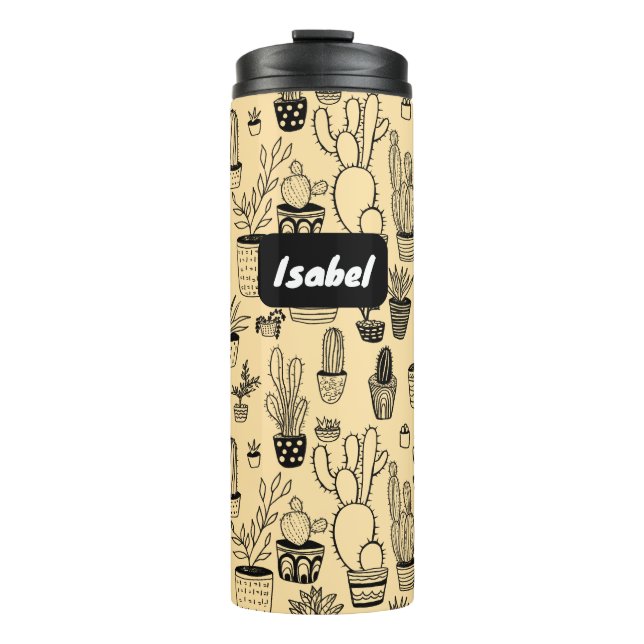 Bouteilles Isothermes Cactus Poted Plante mignon Motif cadeau personnali (Devant)