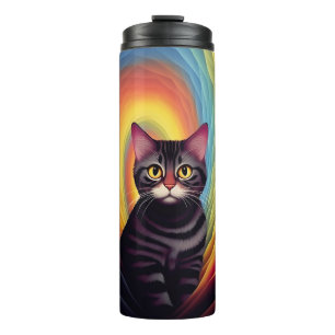 Bouteilles Isothermes Cadeau d'art félin coloré pour maman chat