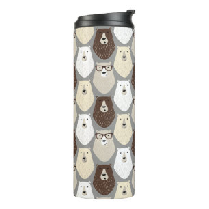 Bouteilles Isothermes Cadeau de la Fête des Pères à motif d'ours mignon