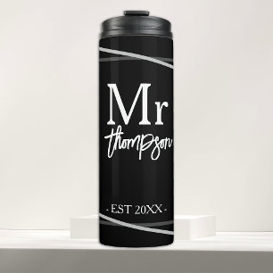 Bouteilles Isothermes Cadeau mariage pour deux M. et Mme Personnalisé