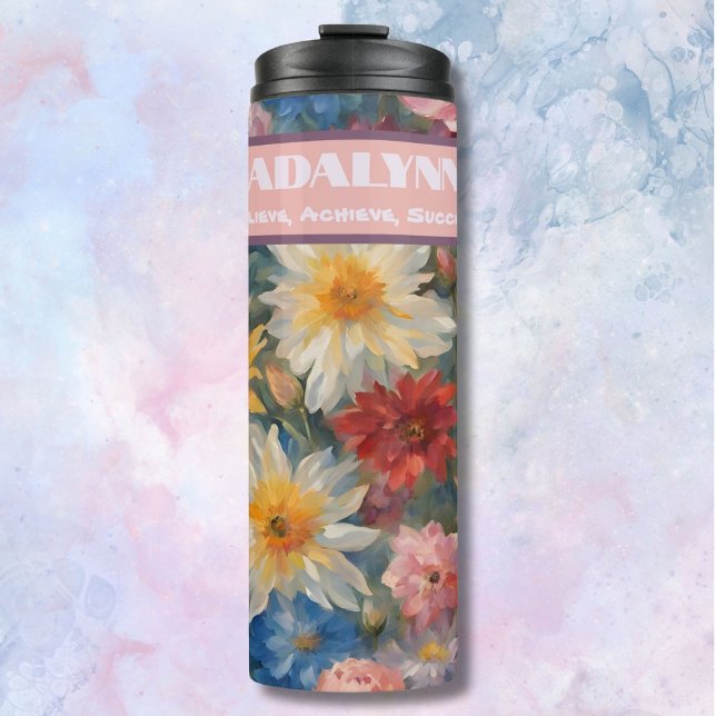 Bouteilles Isothermes Cadeaux de graduation en aquarelle chic pour petit (Chic Watercolor Graduation Gifts for Granddaughter)
