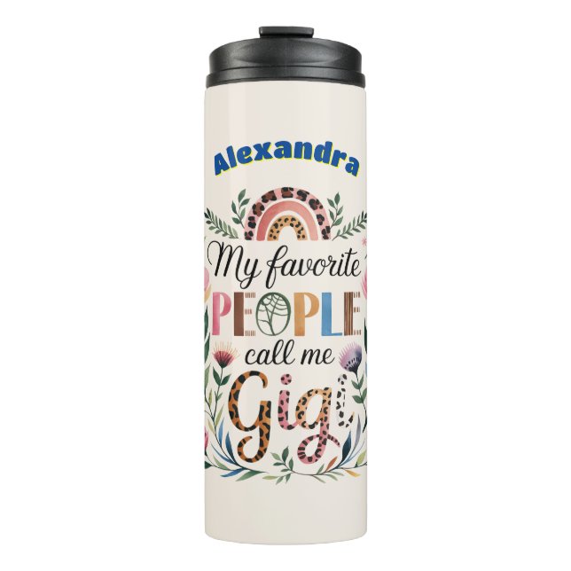Bouteilles Isothermes ❤️ Cadeaux GIGI personnalisés Fête des mères Anniv (Devant)