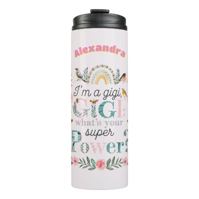 Bouteilles Isothermes ❤️ Cadeaux GIGI personnalisés Fête des mères Anniv (Devant)