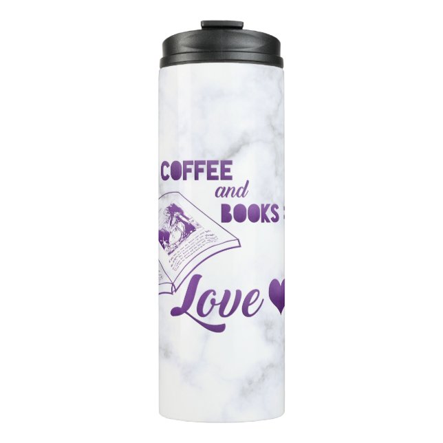 Bouteilles Isothermes Café et livres Aimer tendance (Devant)