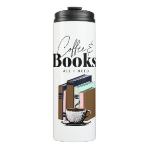 Bouteilles Isothermes Café et livres est tout ce dont j'ai besoin Vintag