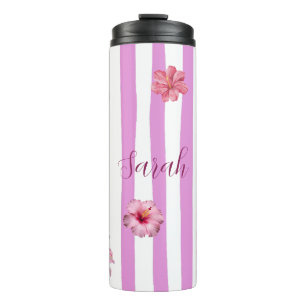 Bouteilles Isothermes Cahier floral aquarelle lavande personnalisé
