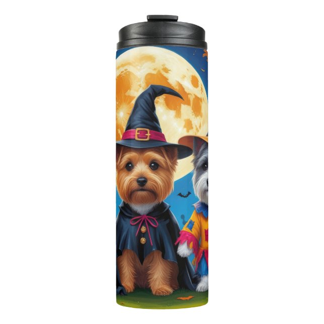Bouteilles Isothermes Cairn Terrier Chiens Citrouille Halloween Funny (Devant)