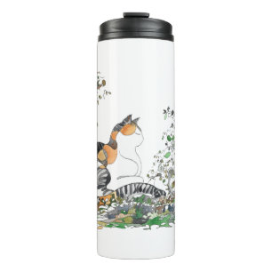 Bouteilles Isothermes Calico Cat Dans Le Jardin