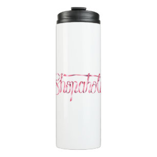 Bouteilles Isothermes Calligraphie autocollant shopaholic Citation
