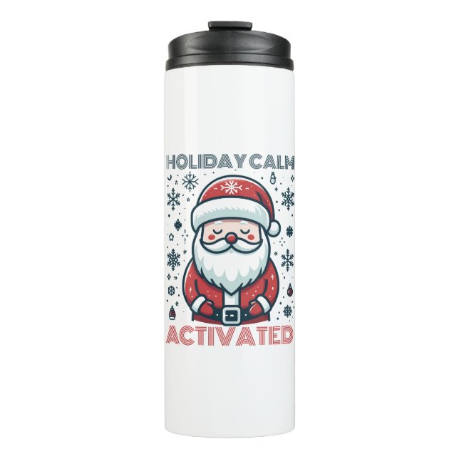 Bouteilles Isothermes Calme de vacances personnalisé Père Noël (Devant)