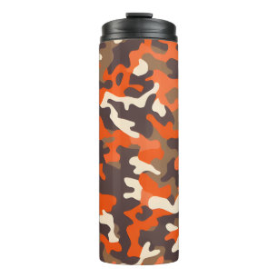 Bouteilles Isothermes Camo orange et Brown