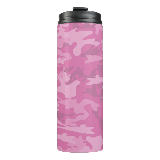Bouteilles Isothermes Camouflage/culbuteur roses courant ascendant de (Devant)