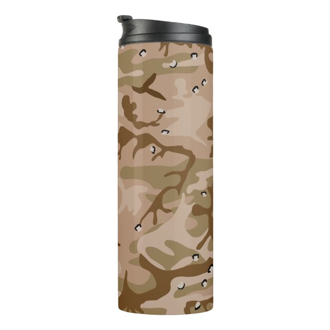 Bouteilles Isothermes Camouflage Désert Avec Galets, Militaire, Armée (Tourné sur la droite)