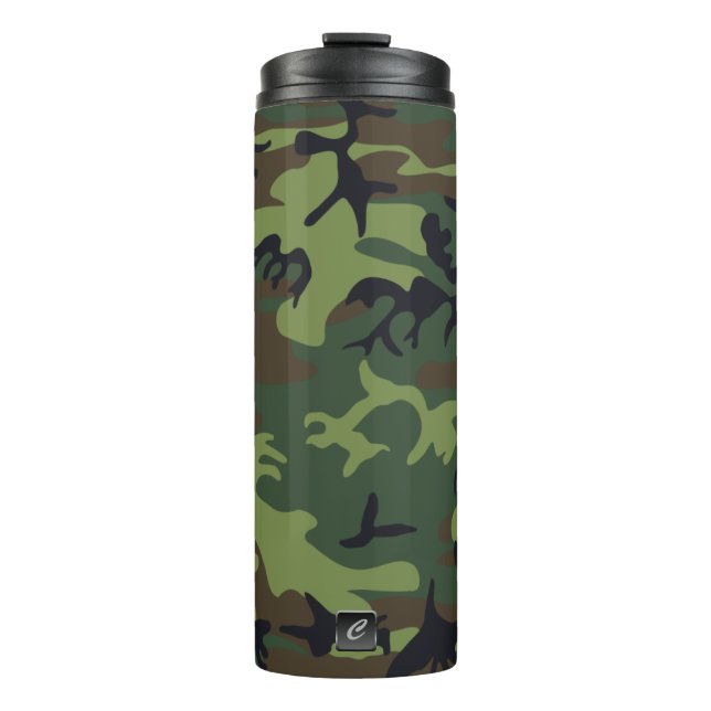 Bouteilles Isothermes Camouflage militaire Paruline thermique monogramme (Devant)