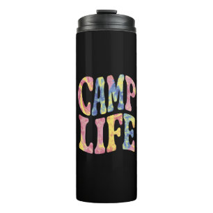 Bouteilles Isothermes Camping Filles d'été Camp Life Tie-Die Rétro