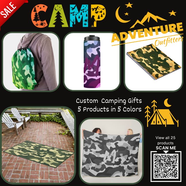 Bouteilles Isothermes Camping Tumbler | AJOUTER UN Ado DE Camouflage INI (Créateur téléchargé)