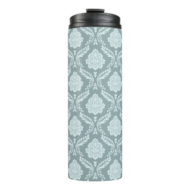 Bouteilles Isothermes Canard Rococo Motif Damassé Œuf Bleu+Turquoise (Devant)