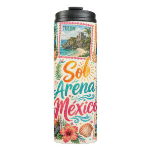 Bouteilles Isothermes Cancun Soleil Sable Mexique Plages Tropicales Magn