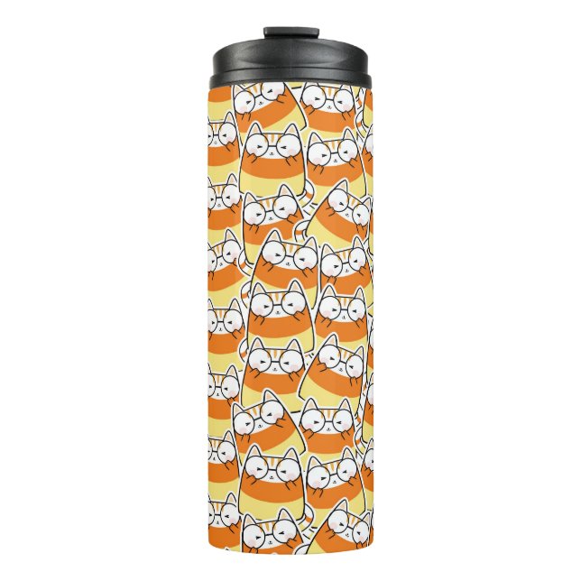 Bouteilles Isothermes Candy Corn Cat Motif (Devant)