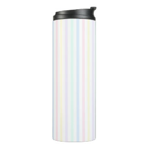 Bouteilles Isothermes Candy Stripe Rose Et Bleu Motif Rétro