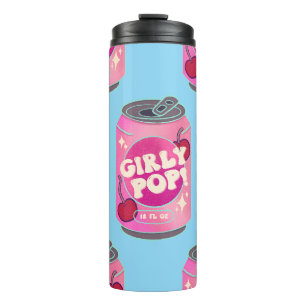 Bouteilles Isothermes Canette de soda cerise Girly Pop Rose rétro Y2K