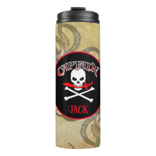 Bouteilles Isothermes Capitaine pirate personnalisée