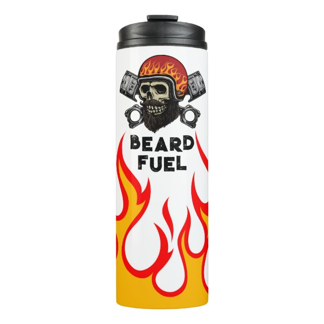 Bouteilles Isothermes CARBURANT Drôle Drôle Crâne homme et flammes Joke  (Devant)