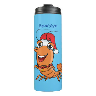 Bouteilles Isothermes Caricature de crevettes de Noël joyeux