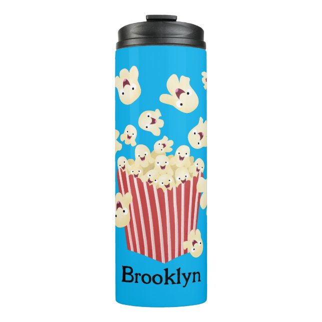 Bouteilles Isothermes Caricature de pop-corn drôles (Devant)
