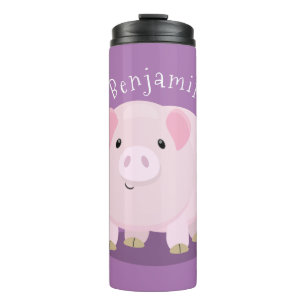 Bouteilles Isothermes Caricature de porc mignon rose pot vendue