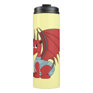 Bouteilles Isothermes Caricature Dragon Rouge