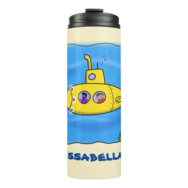 Bouteilles Isothermes Caricature sous-marine joyeuse (Devant)